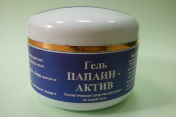 гель папаин актив